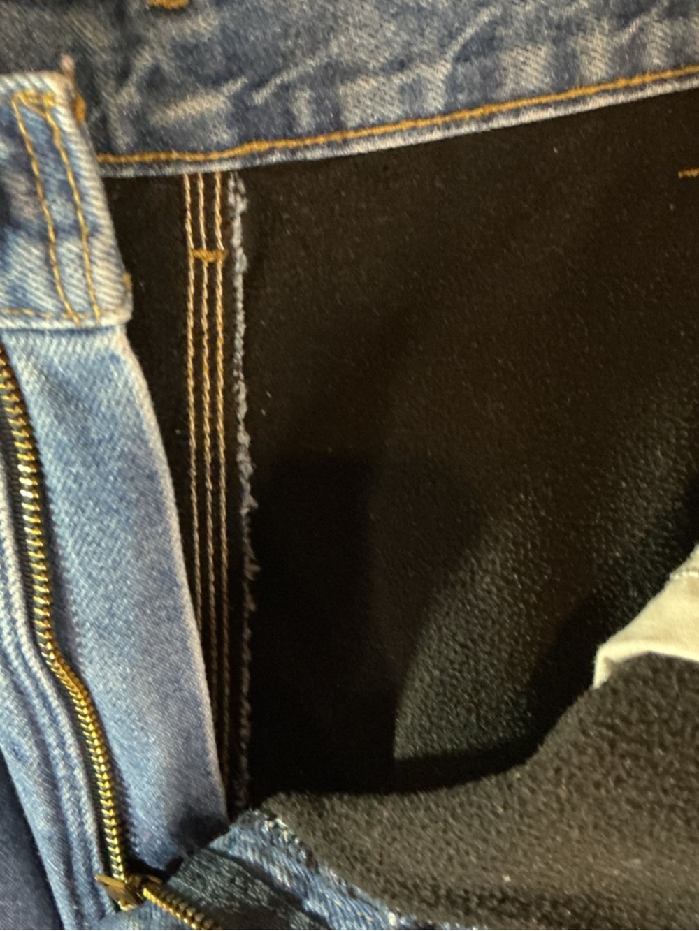 Carhartt Carpenter Jeans 34x30 (Est.) Fleece Lined Denim Workwear Dungaree - Picture 6 of 7